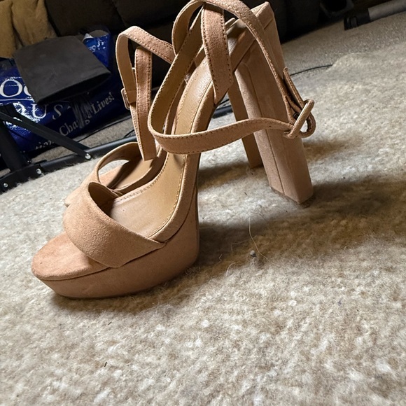 ASOS Shoes - Asos Nude Heels Block Heel Sandals Size 8